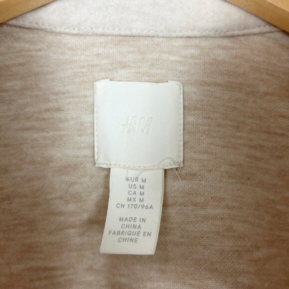 H&M Softshell Blazer Vest Jacket Heathered Oatmeal Size Medium Women's - Picture 5 of 5